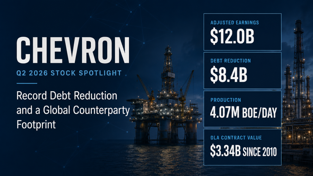 Chevron Q2 2026 Earnings: Record Debt Reduction and a Global Counterparty Footprint | Stock Spotlight