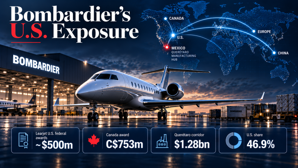 Trump’s Bombardier Threat: Mapping the Company’s U.S. Exposure Through Procurement and Supply Chain Data